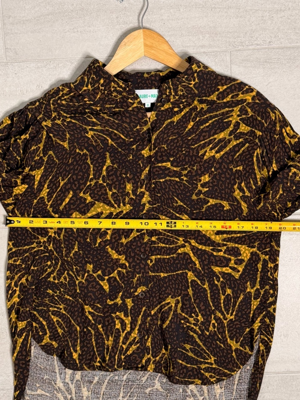 💛2 for $20-LAURE + MAX Printed Button Front Blouse | Size Small (0047) - Picture 10 of 12